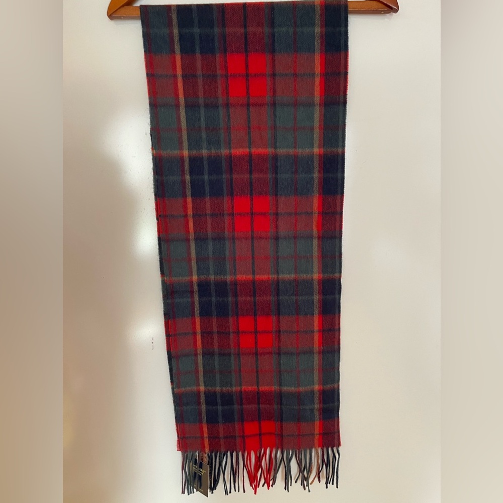 Lochmere Wool Cashmere Blend Tartan Scarf, New with Tags